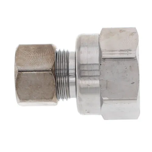 1/2” X 3/8” Lead Free Brass Compression Chrome Plated Reducing Union qt