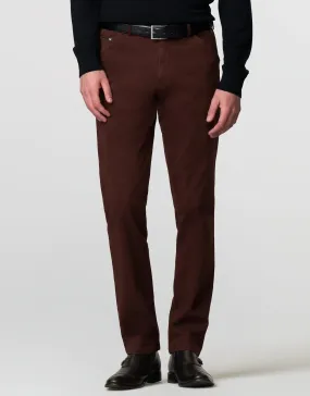 30% OFF - MEYER Chicago Trousers - 5613 Fine Micro Cotton Chinos - Bordeaux
