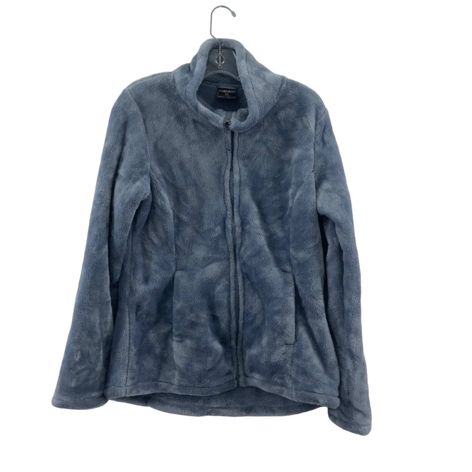 32 Degree Heat Women's Fuzzy Fleece Blue Polyester Jacket M Preowned