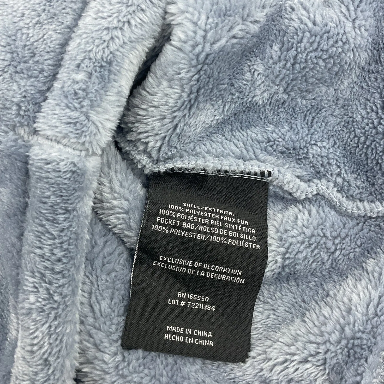 32 Degree Heat Women's Fuzzy Fleece Blue Polyester Jacket M Preowned