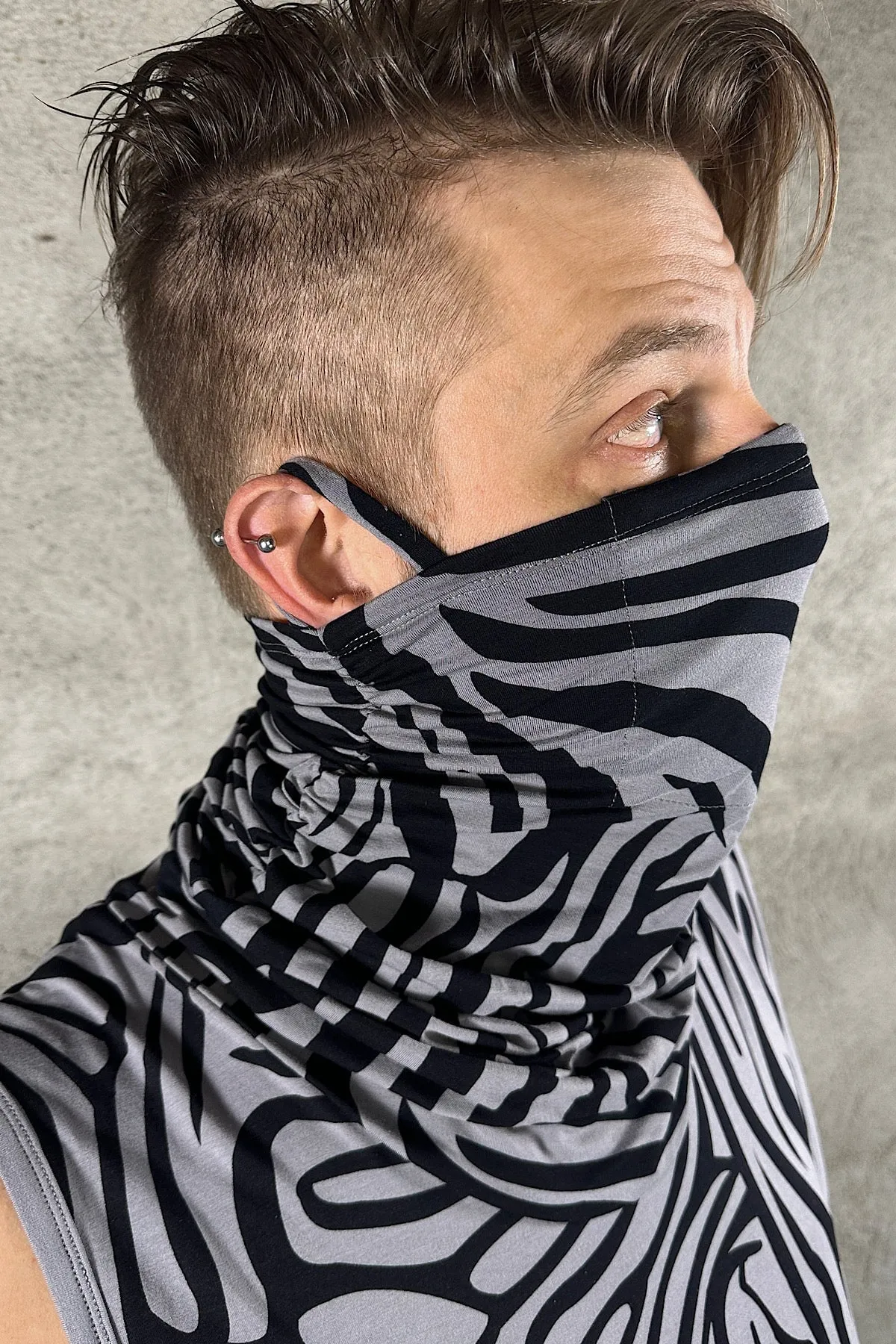 5D x Stellar Dust Cowl Tank - zebra