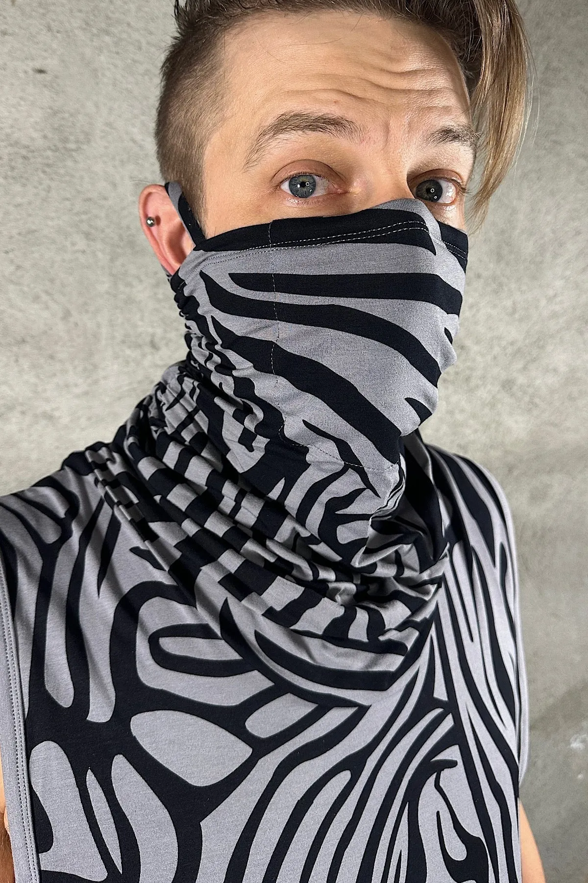 5D x Stellar Dust Cowl Tank - zebra