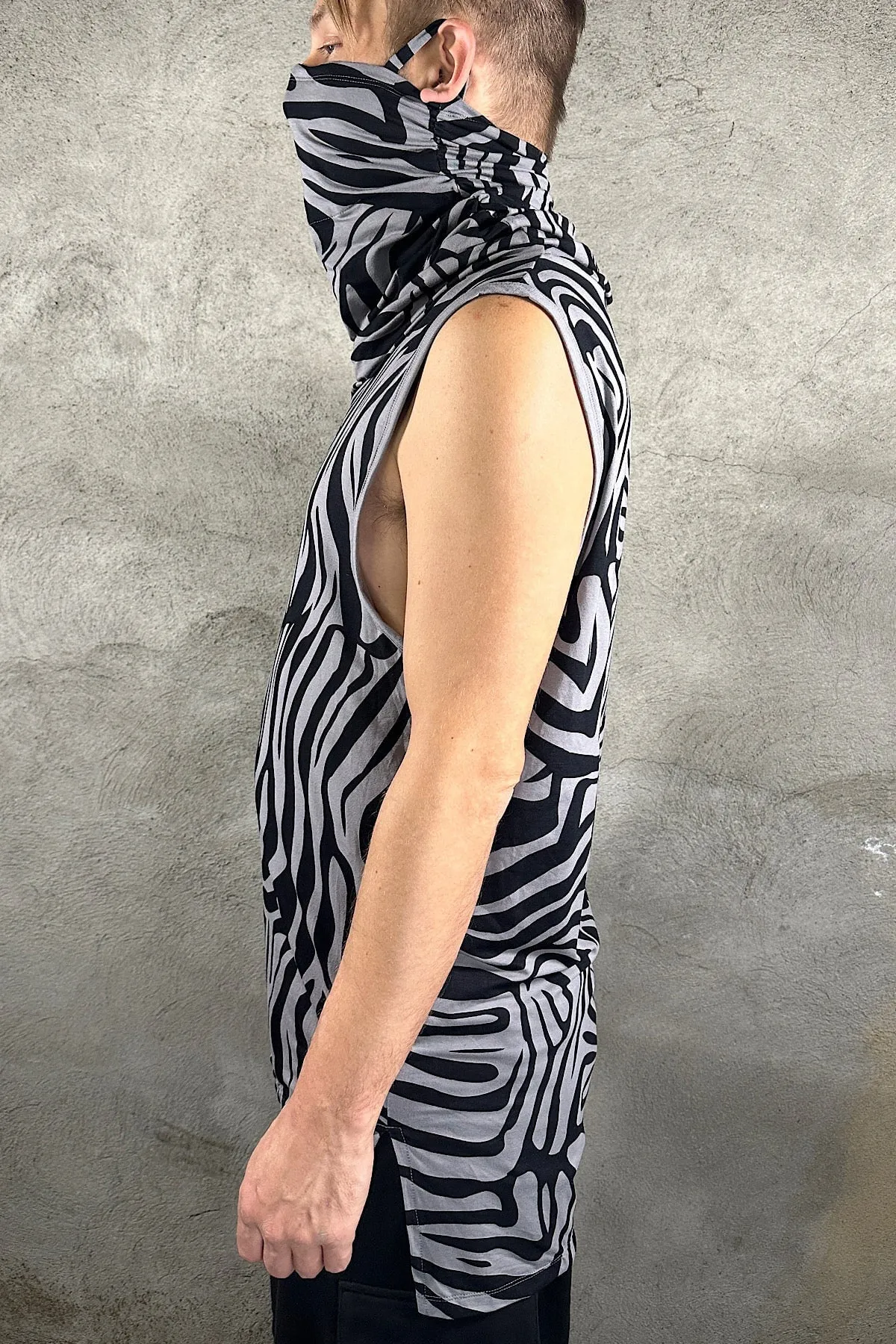 5D x Stellar Dust Cowl Tank - zebra