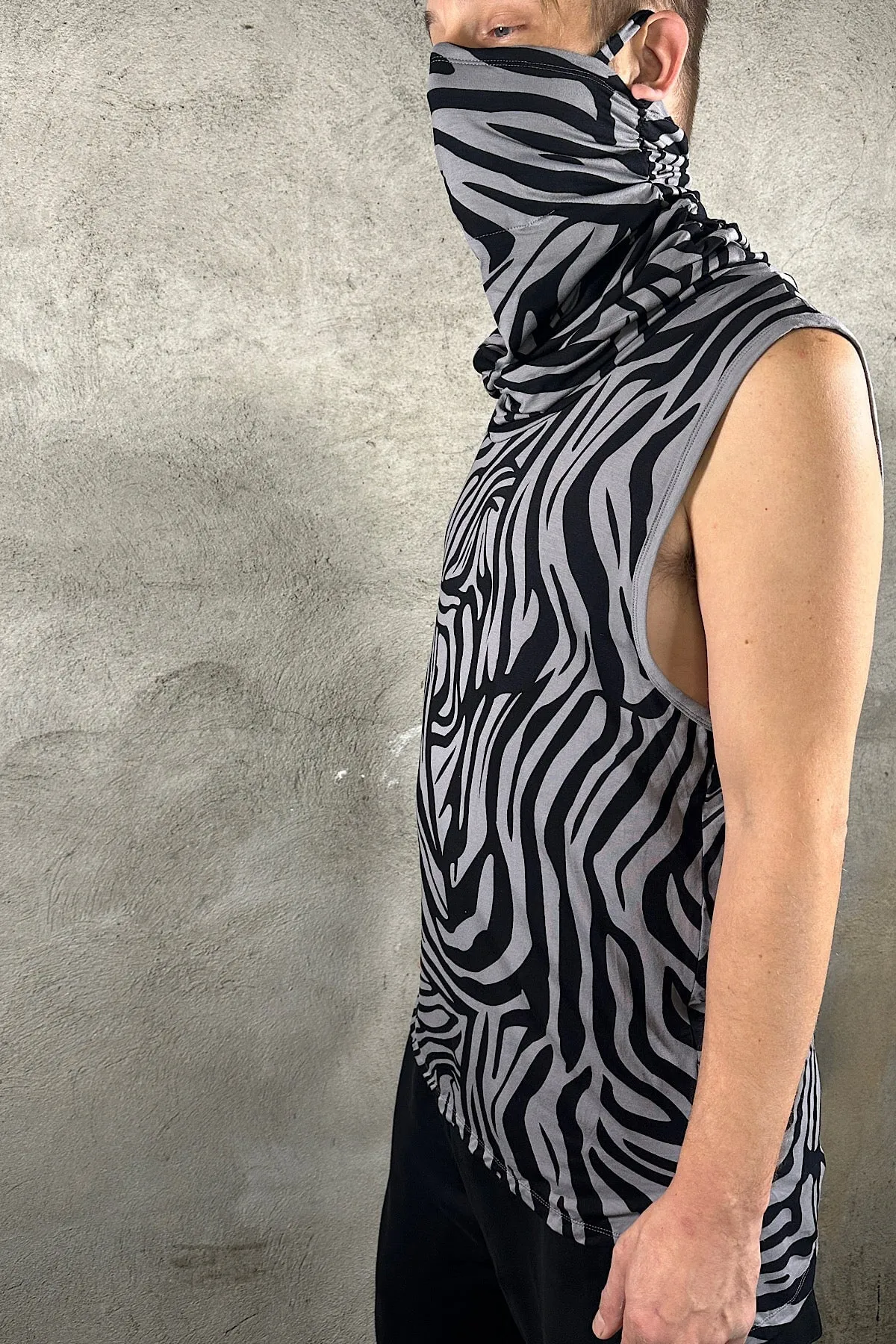 5D x Stellar Dust Cowl Tank - zebra