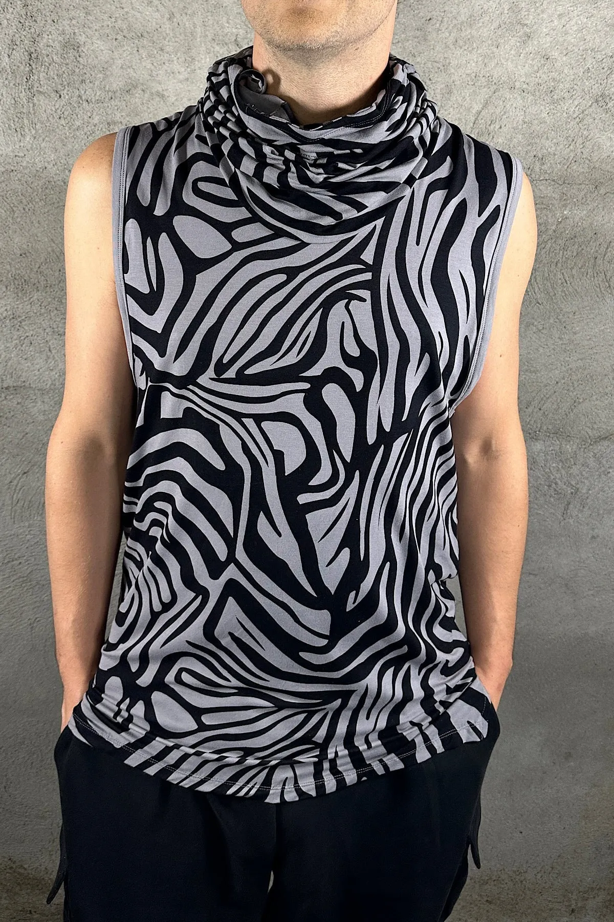 5D x Stellar Dust Cowl Tank - zebra