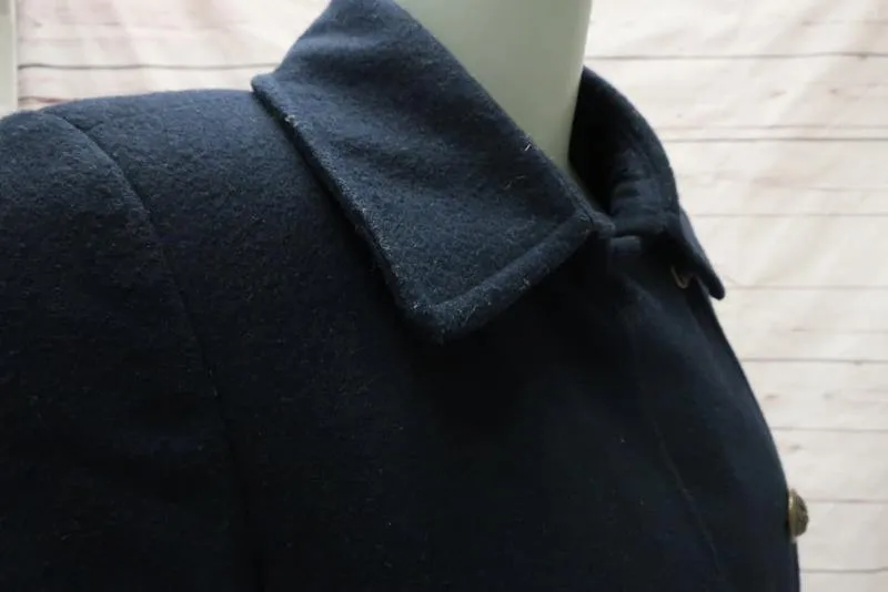 7 For All Mankind Peacoat Navy Wool Size Extra Small Double Breasted Jacket