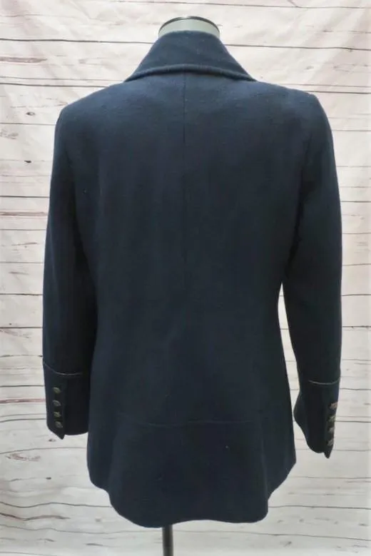 7 For All Mankind Peacoat Navy Wool Size Extra Small Double Breasted Jacket