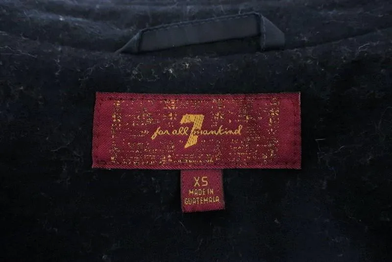 7 For All Mankind Peacoat Navy Wool Size Extra Small Double Breasted Jacket