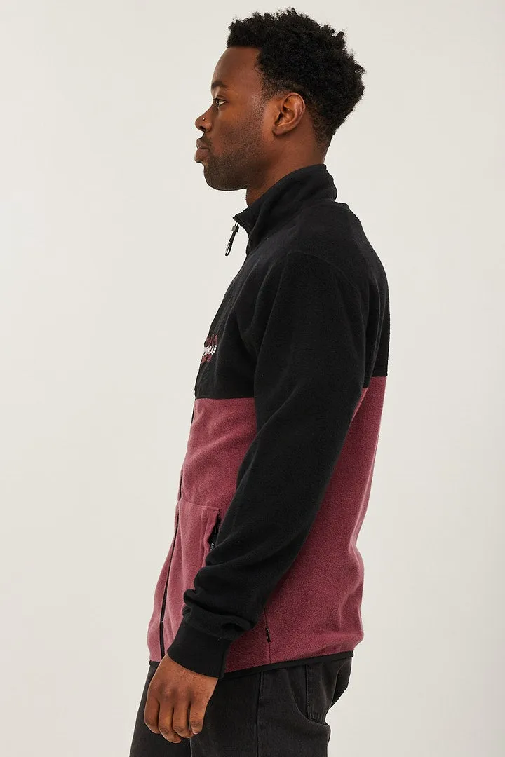Afends Men's Deadbeat Panelled Zip Thru