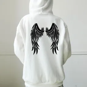 Angel Wings Pullover Graphic Fleece Hoodie Unisex