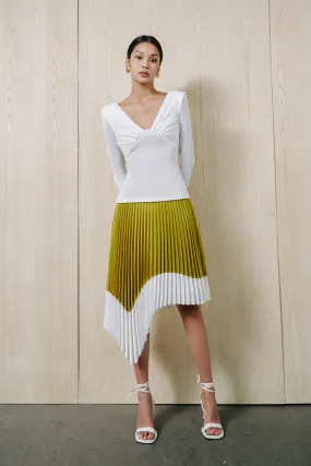 Arrow Pleated Skirt
