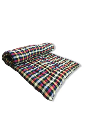ATOOTFUSION Deewan Size Soft Large Cotton Quilt Mat | Cotton Quilt Mattress Rollable Foldable Movable Mattress (2 Sleeping Capacity)_72X48-Inch-MultiColor