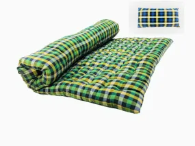 ATOOTFUSION Foldable Movable Soft Cotton Filled Cotton Quilt Mat | Cotton Quilt Mattress Gadda for Good Sleep (Cotton Quilt Mattress_72 x 36 Inch Fiber_Pillow)