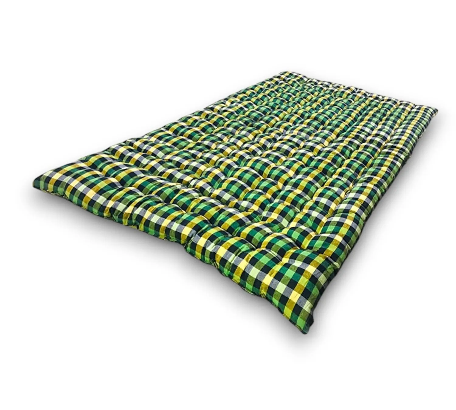 ATOOTFUSION Large Soft Cotton Mattress | Foldable Lightweight Sleeping Mattress | Ideal for Guest Use and Hostels | Multicolor (78X72 Inches, King Size Mattress)