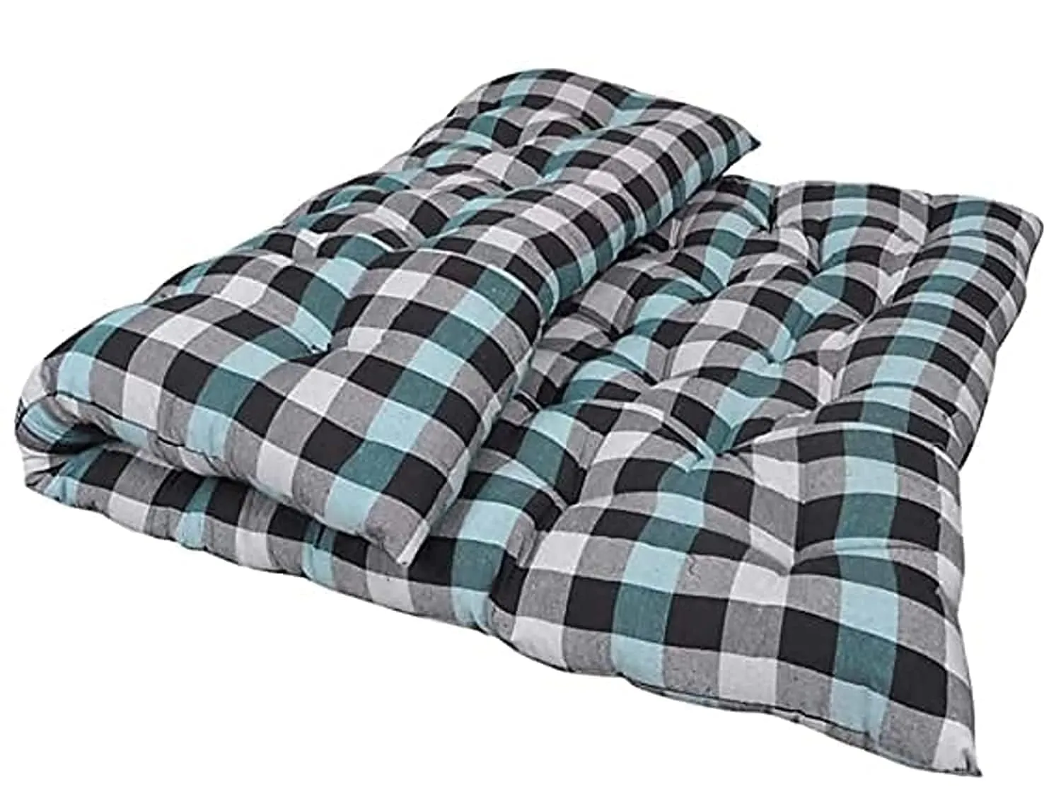 ATOOTFUSION Large Soft Cotton Mattress | Foldable Lightweight Sleeping Mattress | Ideal for Guest Use and Hostels | Multicolor (78X72 Inches, King Size Mattress)