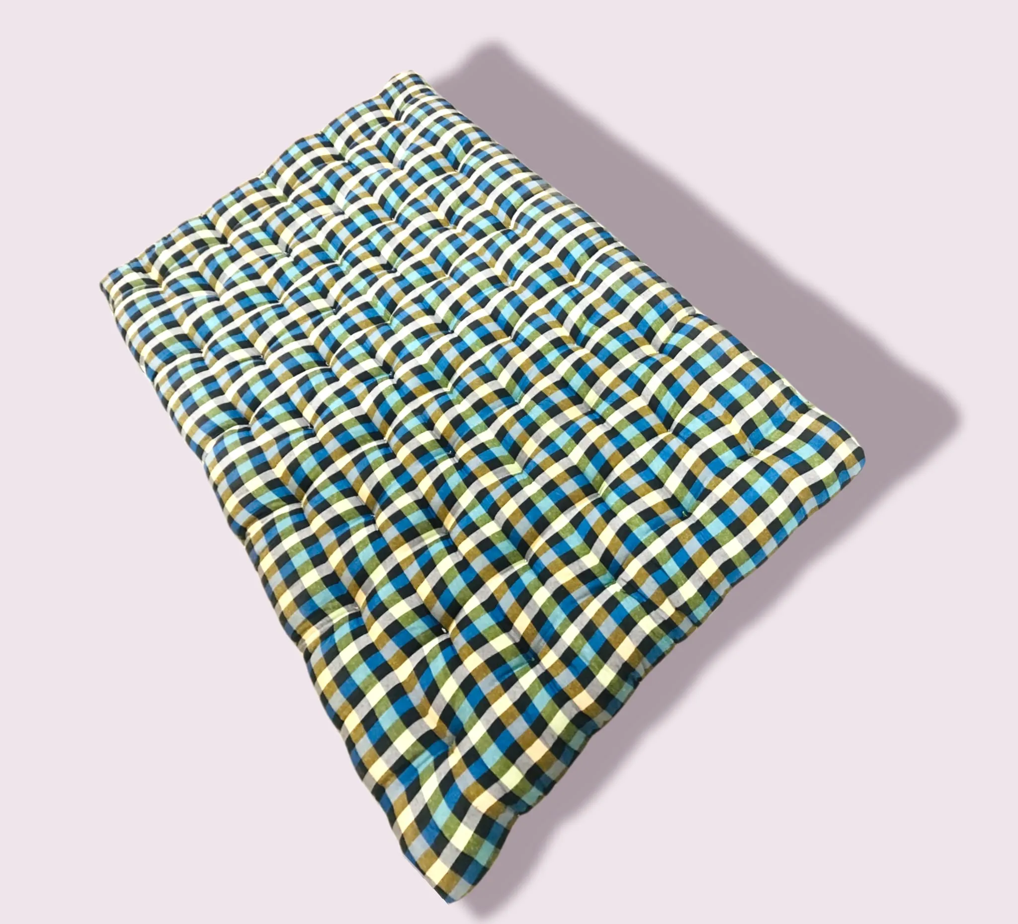 ATOOTFUSION Soft Cotton Filled Multicolour Foldable Mattress | Gadda (2 Sleeping Capacity - 4 x 6 ft or 72 x 48 x 4 Inch)