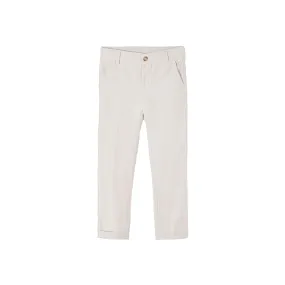 Beige Linen Suiting Pants