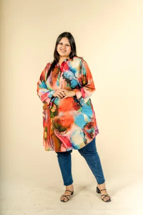 Bespatter Print Tunic