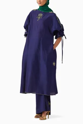 Bia Blue Kurta Set with Dupatta