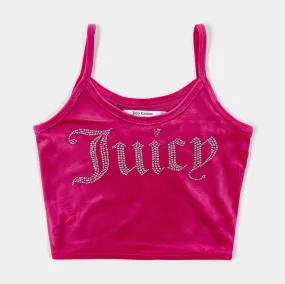 Big Bling Fitted Womens Tank Top (Hot Pink)