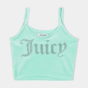 Big Bling Fitted Womens Tank Top (Mint)
