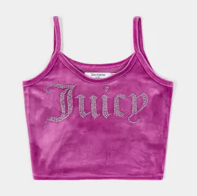 Big Bling Fitted Womens Tank Top (Purple)