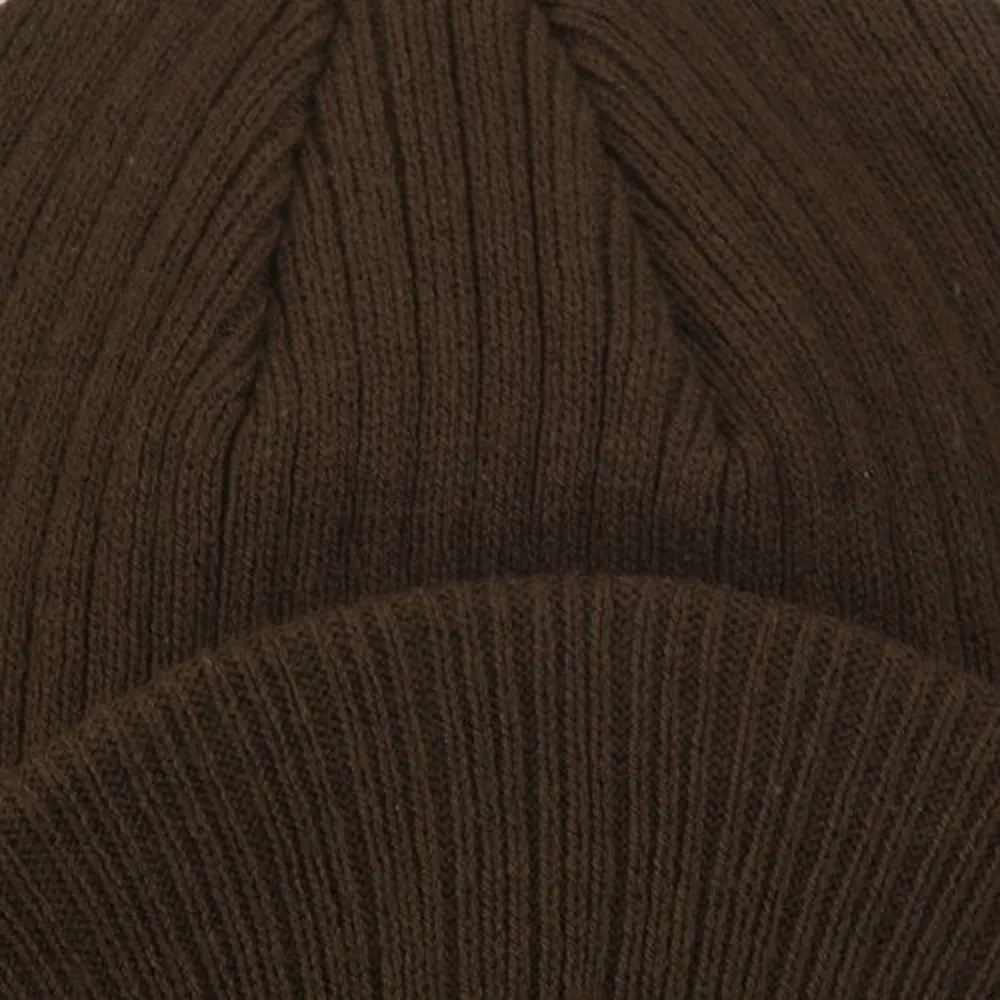 Big Knit Ribbed Beanie with Visor