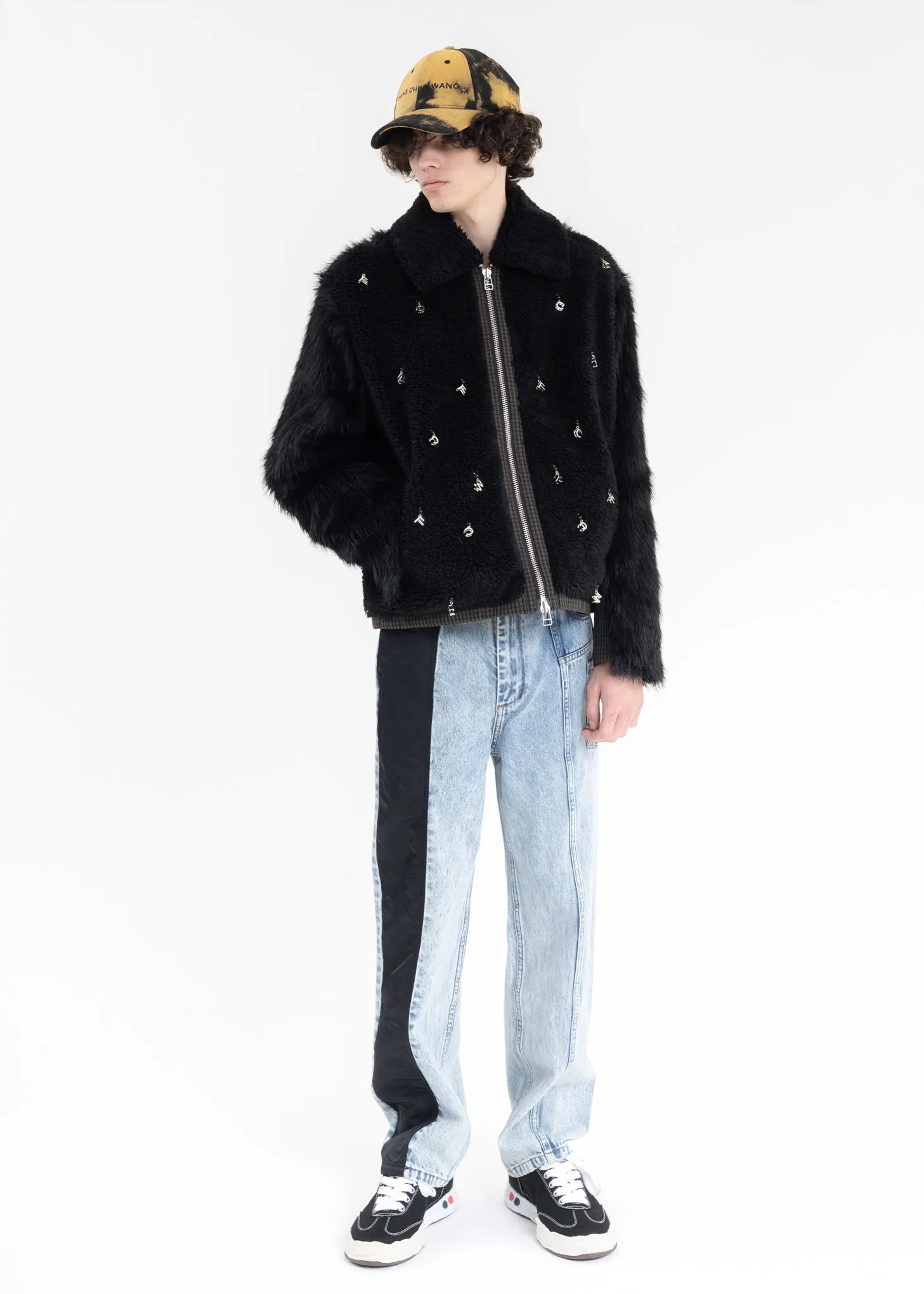 Black Fleece Letter Pendant Jacket