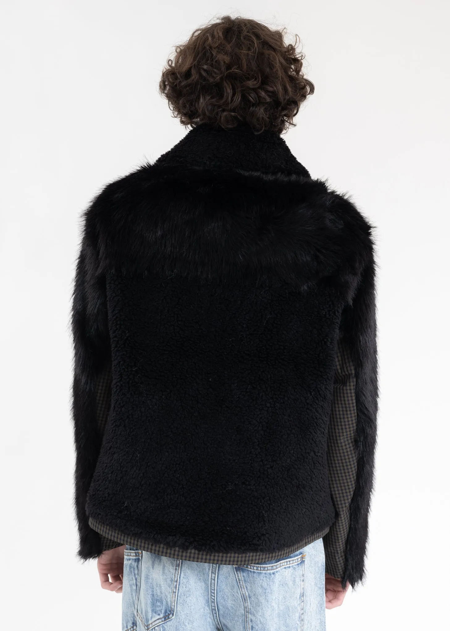 Black Fleece Letter Pendant Jacket