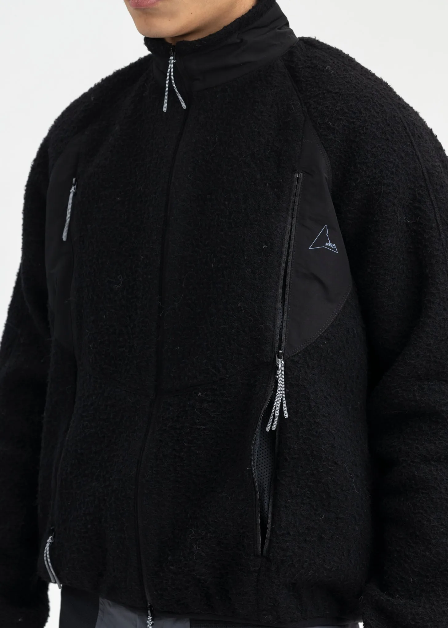BLACK POLAR  FLEECE JACKET