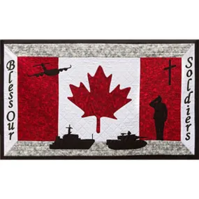 Bless Our Soldiers Wall Hanging Pattern HCH-031w  - Wholesale Product
