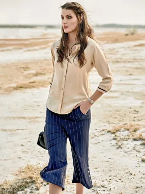 Blue Pinstripe Culottes
