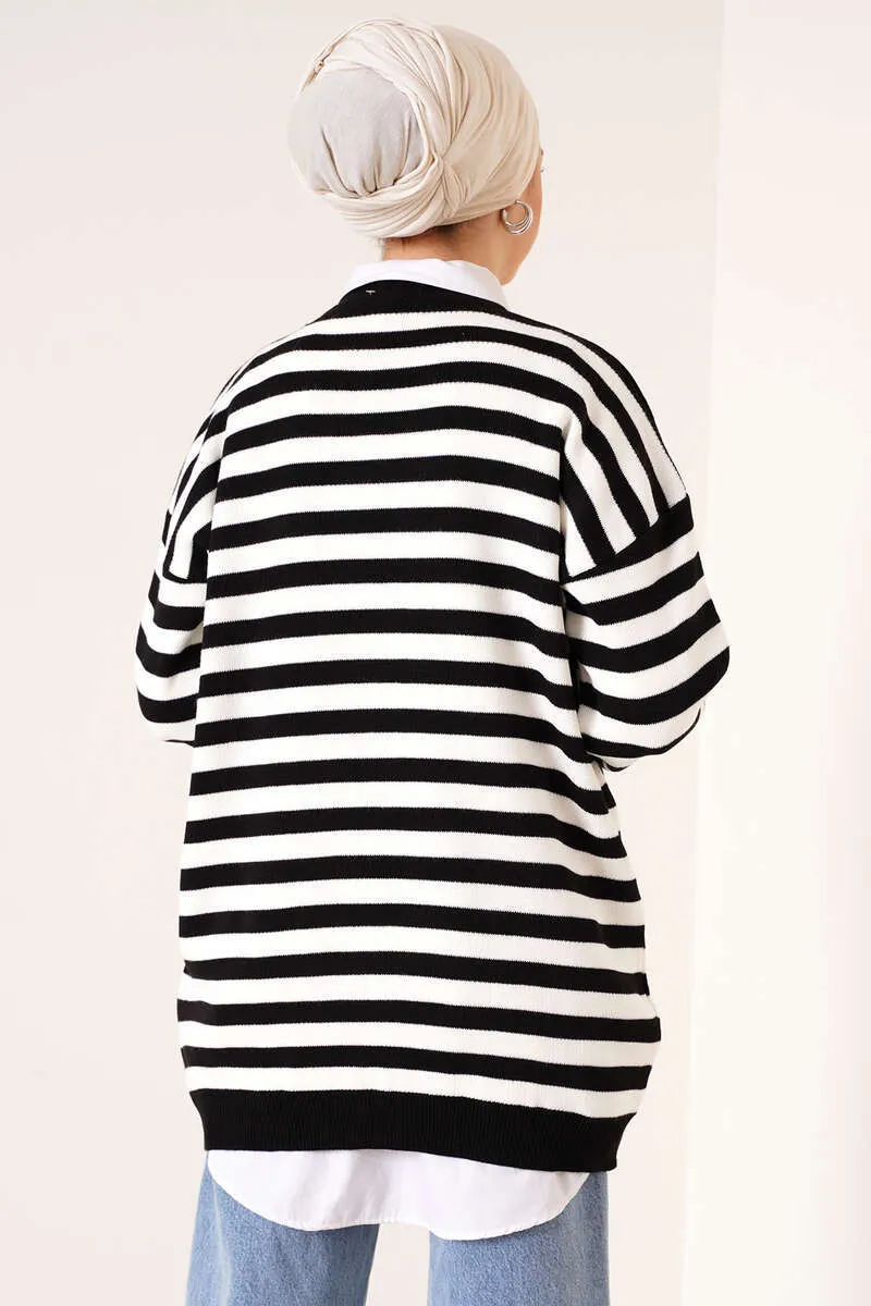 BNG Women -75 Striped Knit Tunic Black - Clermont