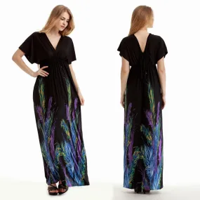 Bohemian Ice Silk Vacation Beach Dress