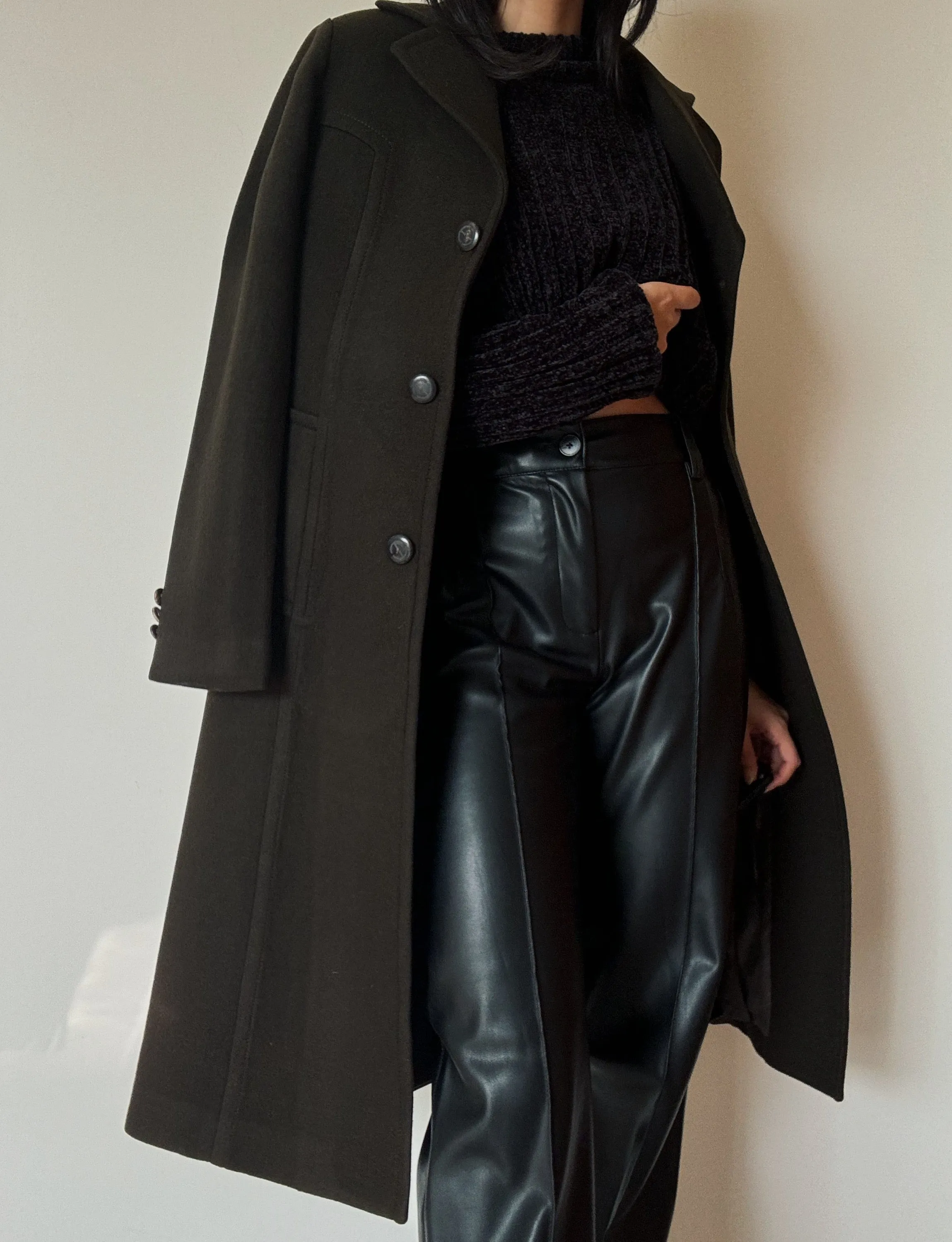 Brown Long Coat (98% Wool)