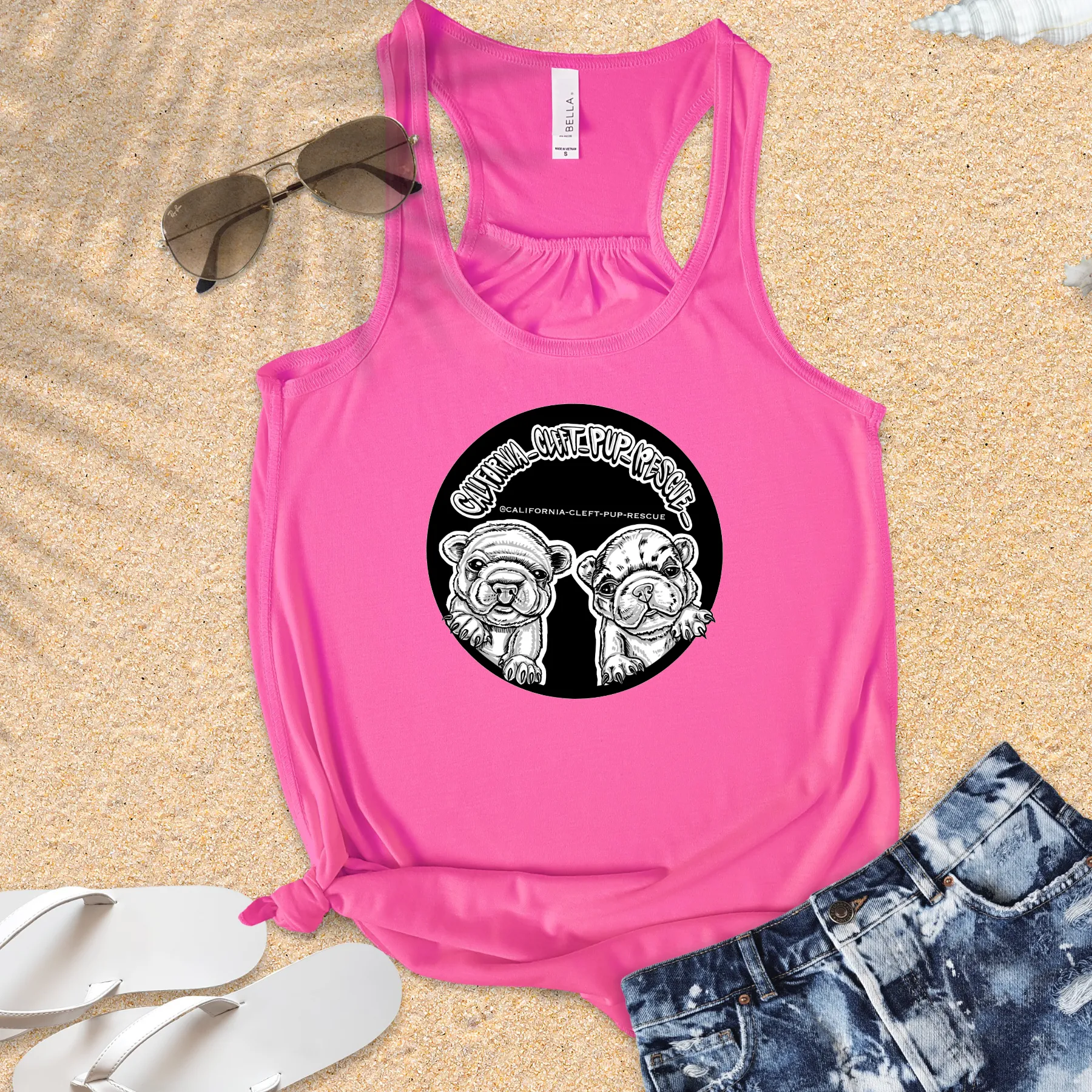CCPR B&W Logo Flowy Racerback Tank