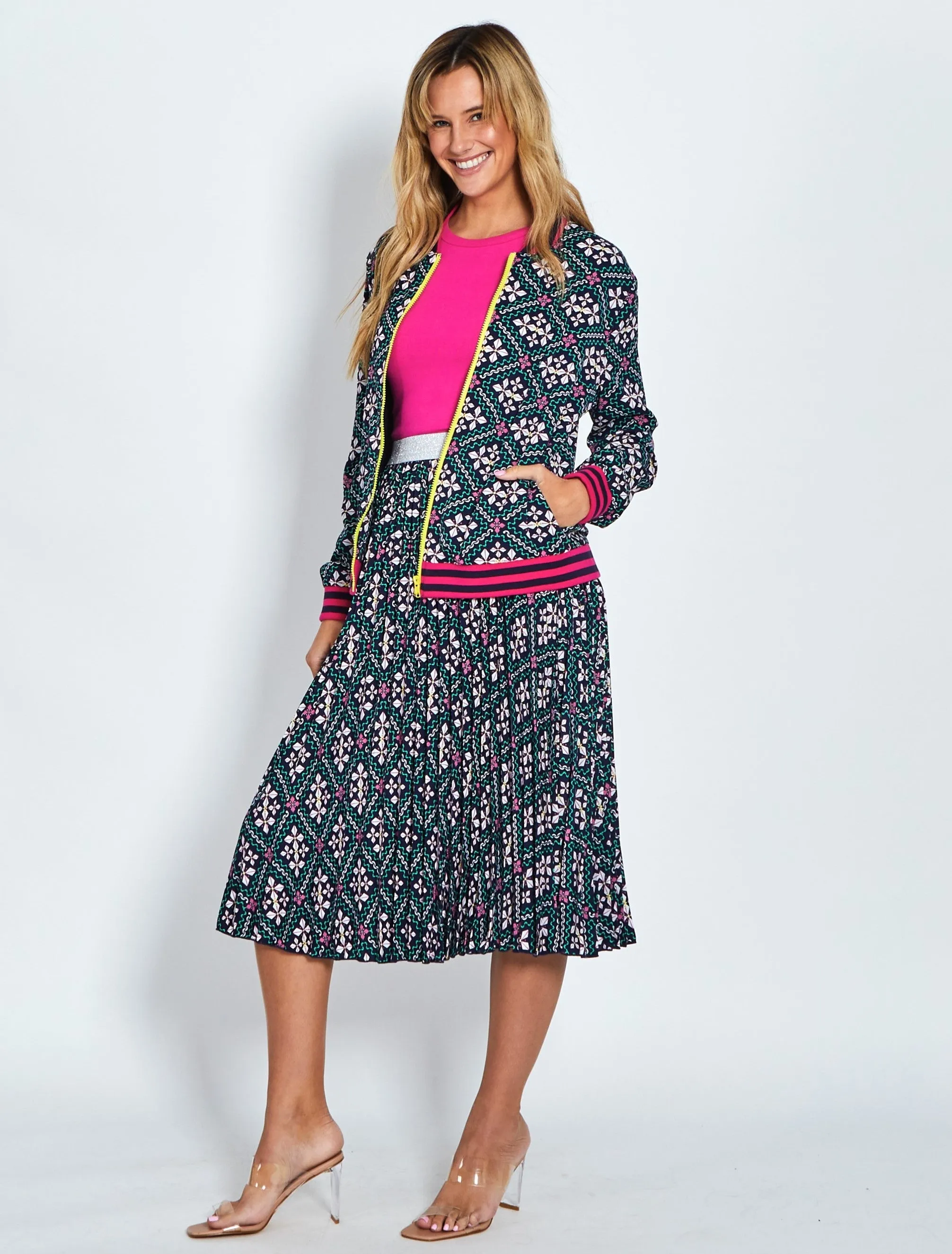 Celine Skirt - Navy Print