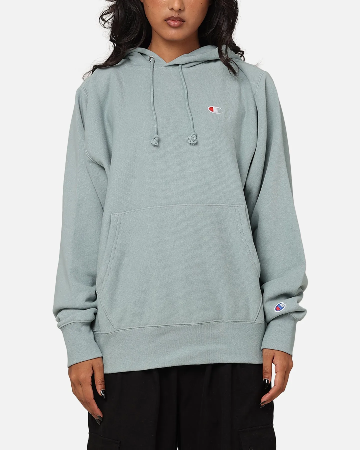 Champion Reverse Weave Terry Hoodie Sage Shimmer Green