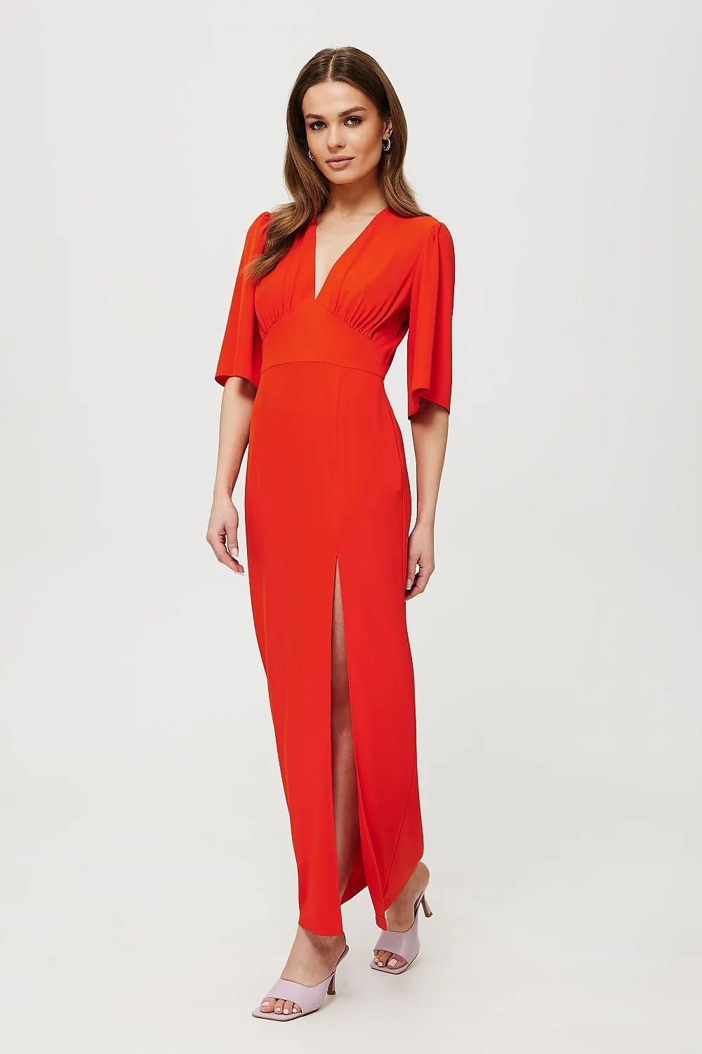 Charming V-shaped neck cocktail dress
