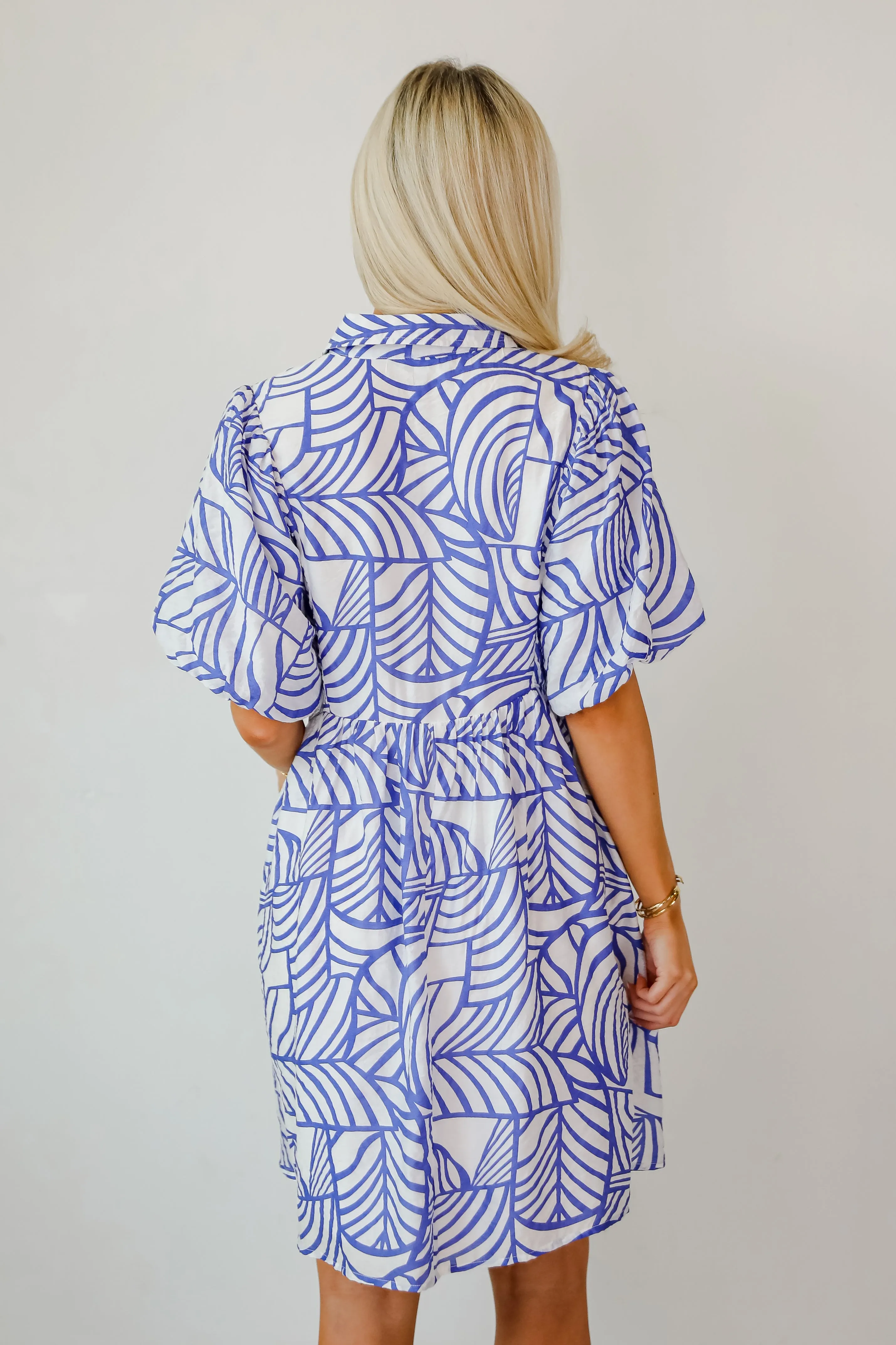 Cheerful Season Royal Blue Babydoll Mini Dress