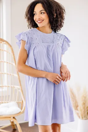 Chic Instincts Lavender Purple Babydoll Dress