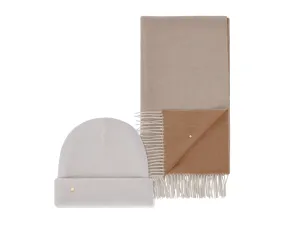 Classic Beanie & Classic Scarf - Crema/Sand