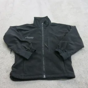 Columbia Women Full Zip Up Fleece Jacket Long Sleeve Mock Neck Black Size Medium