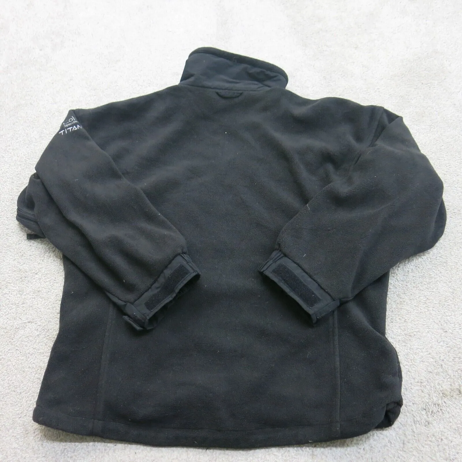 Columbia Women Full Zip Up Fleece Jacket Long Sleeve Mock Neck Black Size Medium