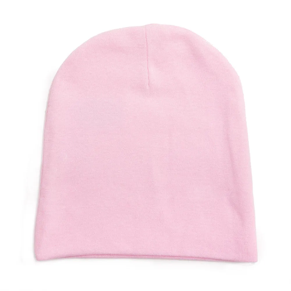Custom Add Your Name Infant Baby 100% Cotton Knit Beanie Cap Hat