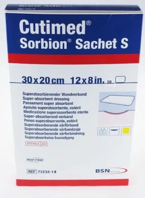 Cutimed Sorbion Sachet S Dressings 20cm x 30cm x5
