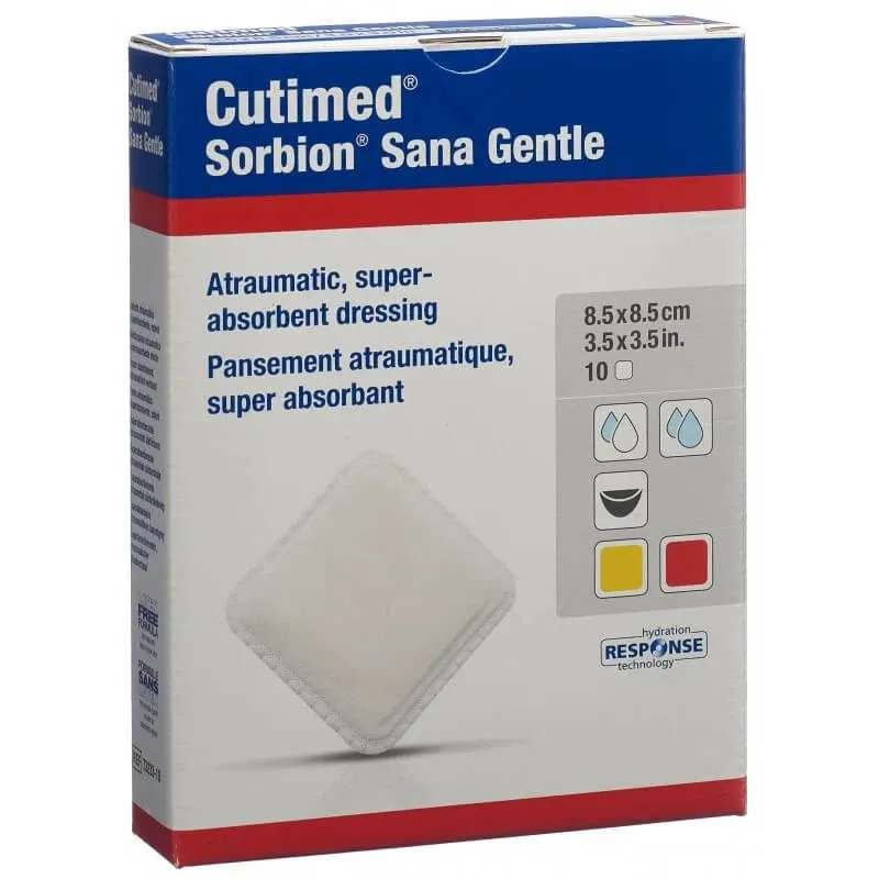 Cutimed Sorbion Sana Gentle Dressing 8.5cm x 8.5cm x10