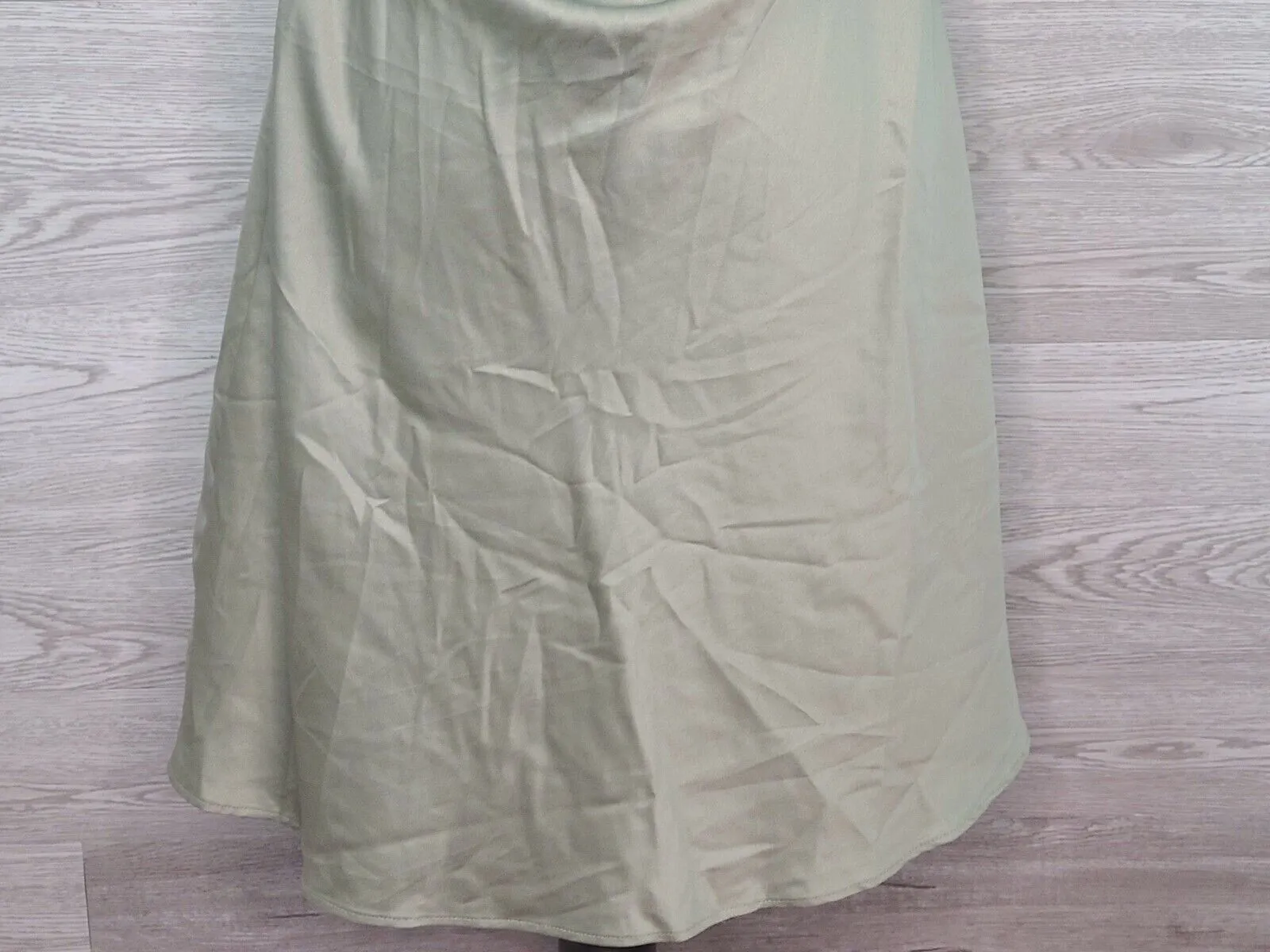 Danielle Bernstein Women's Sage Satin Adjustable Strap Mini Slip Dress Size 8