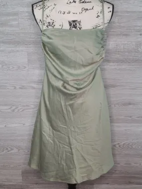 Danielle Bernstein Women's Sage Satin Adjustable Strap Mini Slip Dress Size 8
