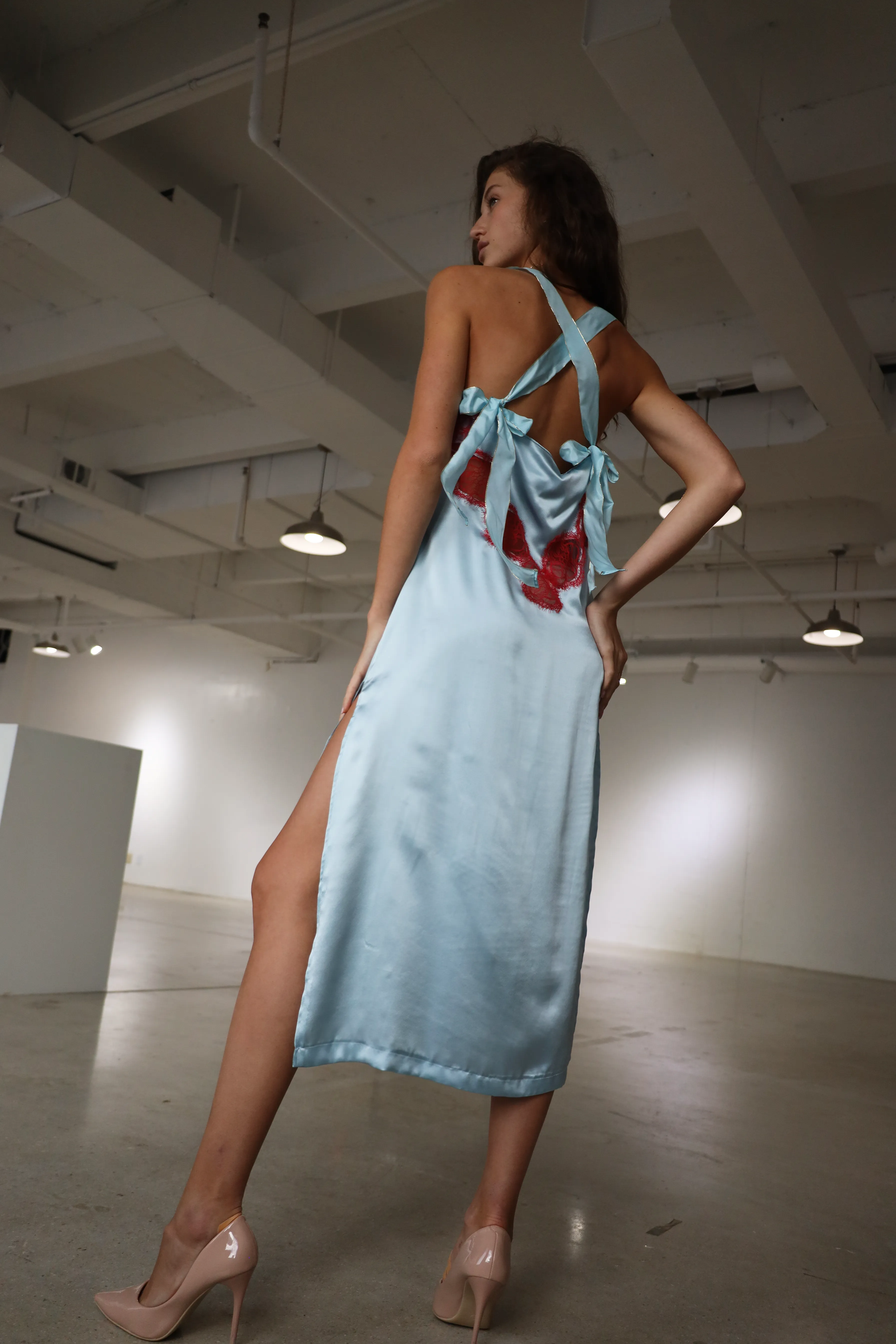 Debutant Silk And Lace Slip Dress